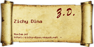 Zichy Dina névjegykártya